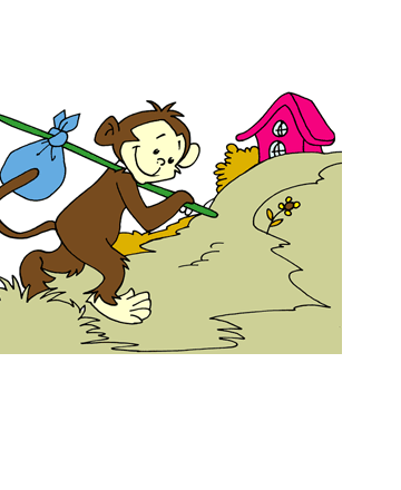 Pet Monkey Coloring Pages