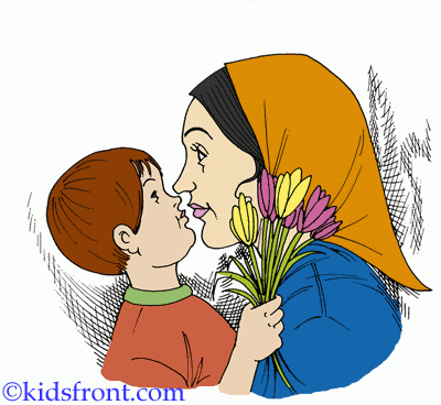 Mother With Child Coloring Pages