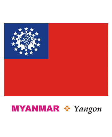 Myanmar Flag Coloring Pages