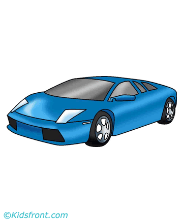 Blue Car Coloring Pages