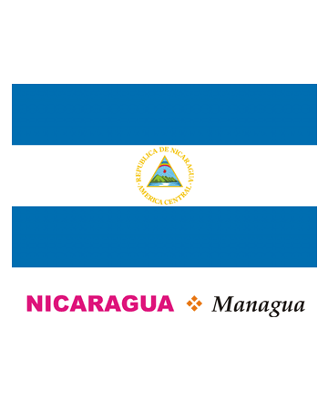 Nicaragua Flag Coloring Pages