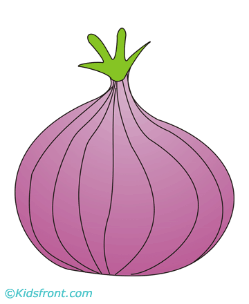 Onion Coloring Pages