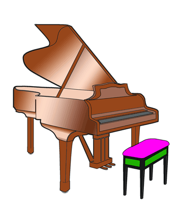 Music Piano Coloring Pages