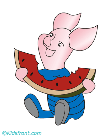 Eating Piglet Coloring Pages