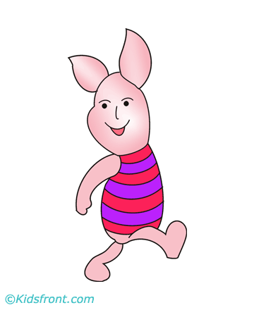 Running Piglet Coloring Pages