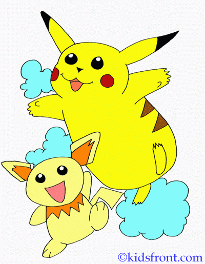 Cute Pikachu Coloring Pages