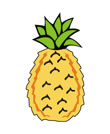 Fresh Pineapple Coloring Pages