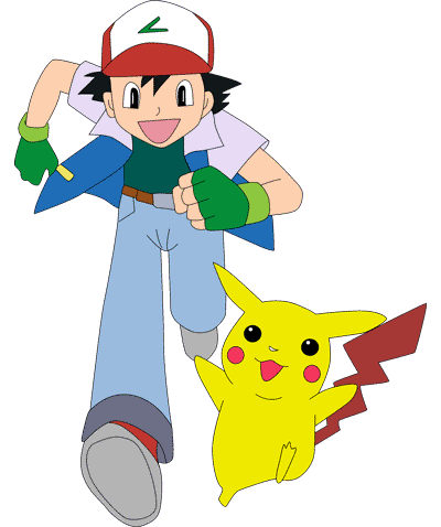 Pokemon Ash Pikachu Coloring Pages