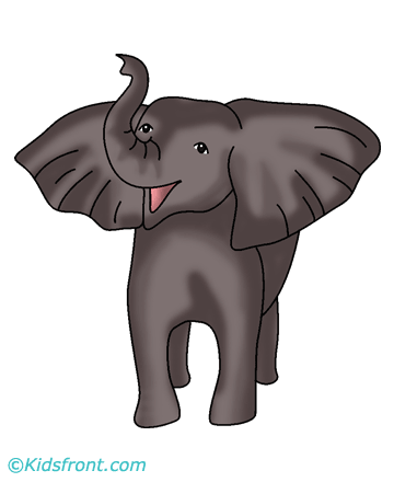 Baby Elephant Coloring Pages