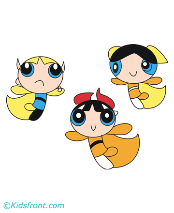 Powerpuff Girl Theme Coloring Pages