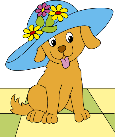 Puppy Wearing Hat Coloring Pages