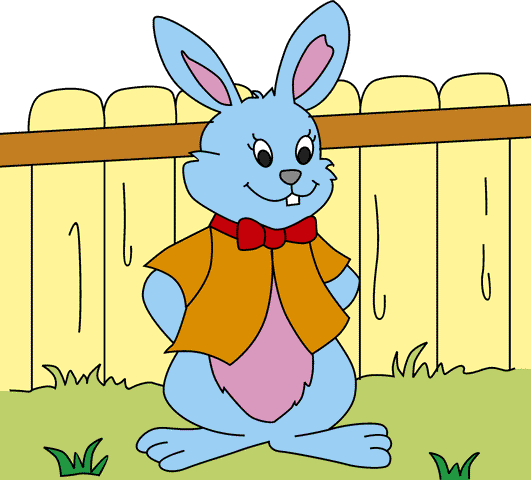 Bunny Beside The Fence Coloring Pages