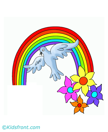 Multi Colour Rainbow Coloring Pages