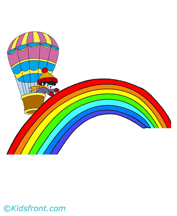 Catch The Rainbow Coloring Pages