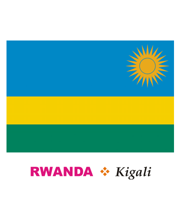 Rwanda Flag Coloring Pages