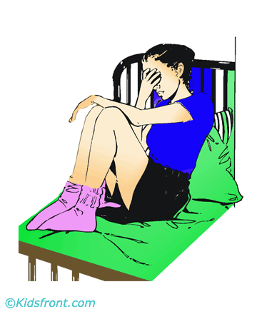 Sad Girl Coloring Pages