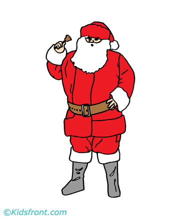 Santa Costume Coloring Pages