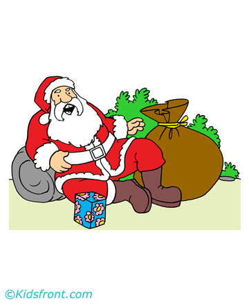 Santa Fun Coloring Pages