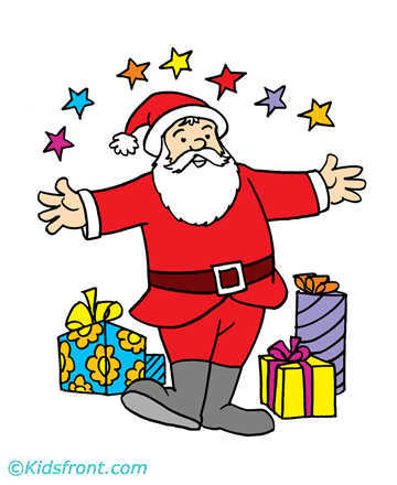 Holiday Santa Coloring Pages