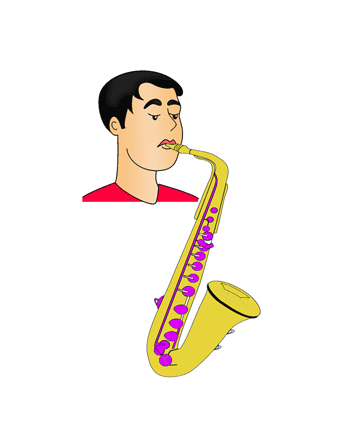 Saxophone Player Coloring Pages