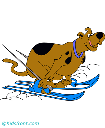 Scooby Doing Skating Coloring Pages
