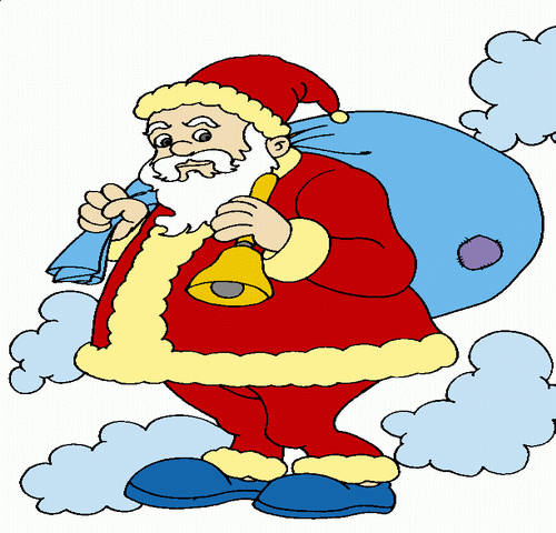 Santa Clause With Christmas Gifts Coloring Pages