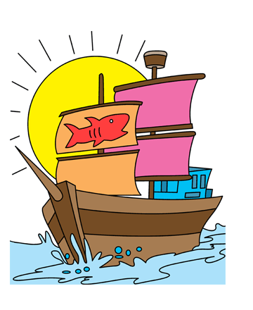 Merchant Ship Coloring Pages