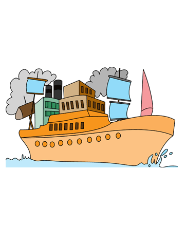 Passenger Ship Coloring Pages