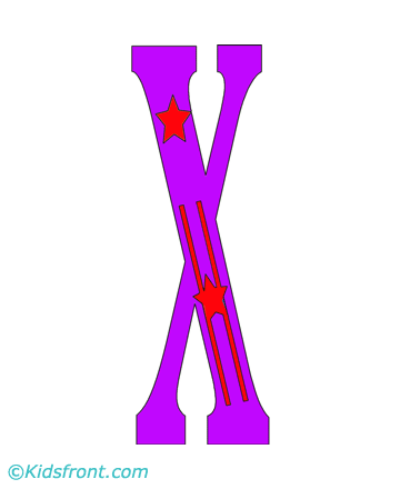 X-star Alphabet Coloring Pages