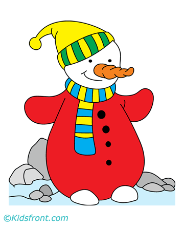 Snow Man Costume Coloring Pages