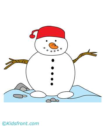 Real Snow Man Coloring Pages