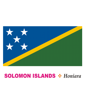 Solomon Islands Flag Coloring Pages