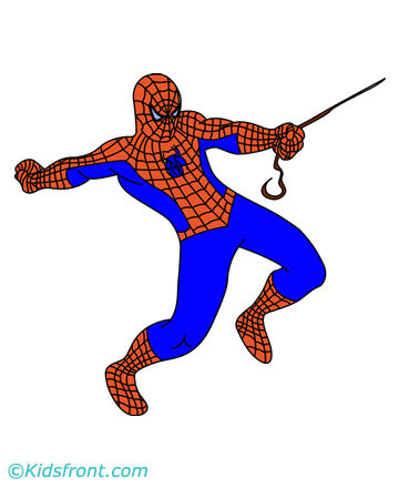 Flying Spider Man Coloring Pages