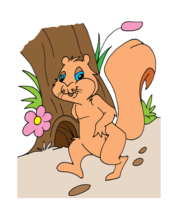 Squirrels Coloring Pages