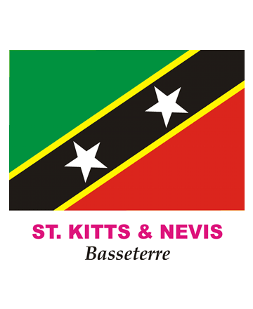 St Kitts And Nevis Flag Coloring Pages