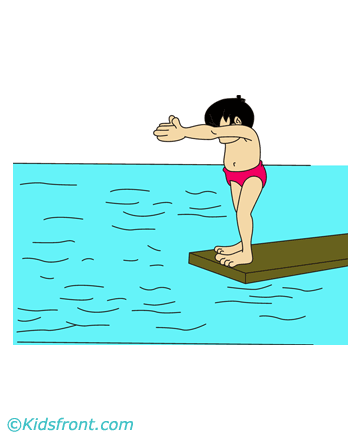 Swimming Coloring Pages