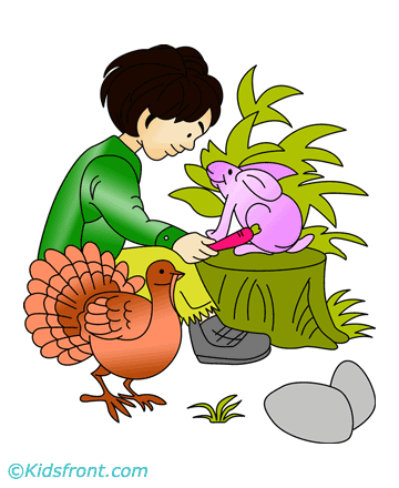 Thanksgiving Kids Coloring Pages