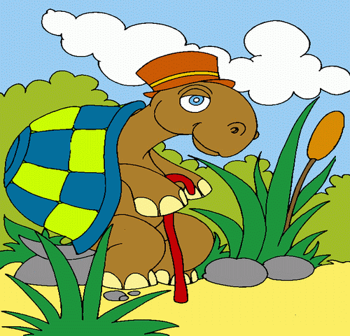 Smart Tortoise Coloring Pages
