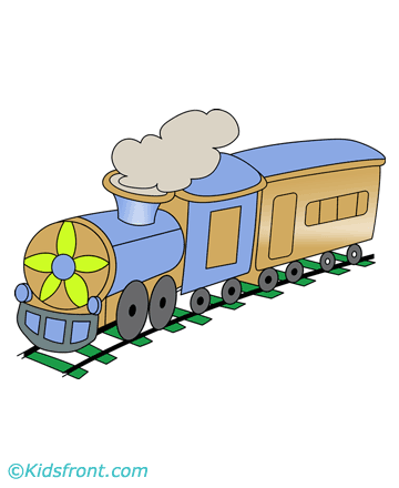 Model Train Coloring Pages