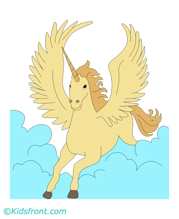 Flying Unicorn Coloring Pages