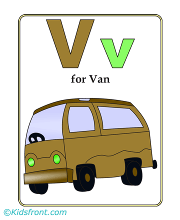 V-preschool Alphabet Coloring Pages