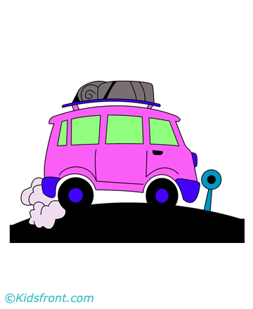 Picnic Van Coloring Pages