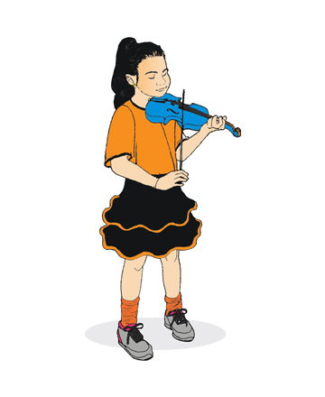 Violin Playing Coloring Pages