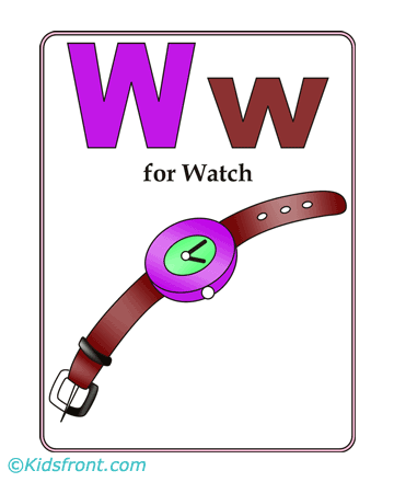 W-preschool Alphabet Coloring Pages