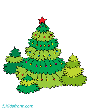 Christmas Tree Coloring Pages