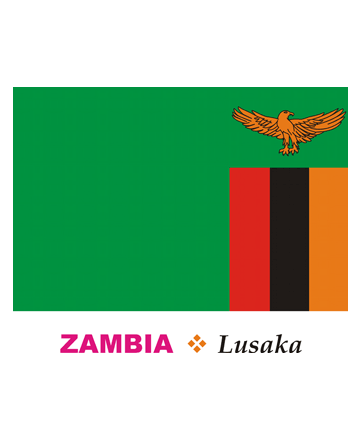 Zambia Flag Coloring Pages