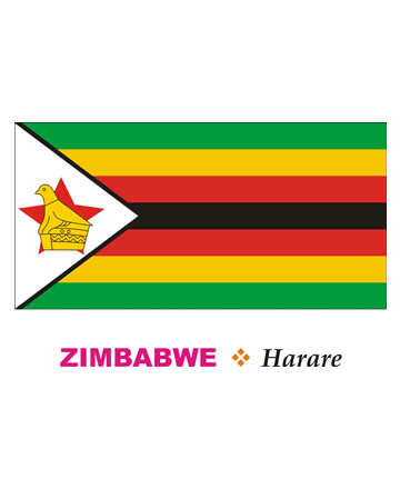 Zimbabwe Flag Coloring Pages