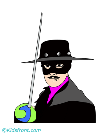 Courageous Zorro Coloring Pages