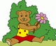 Bear In A Garden Coloring Pages