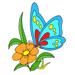 Blue Butterfly Coloring Pages